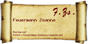 Feuermann Zsanna névjegykártya